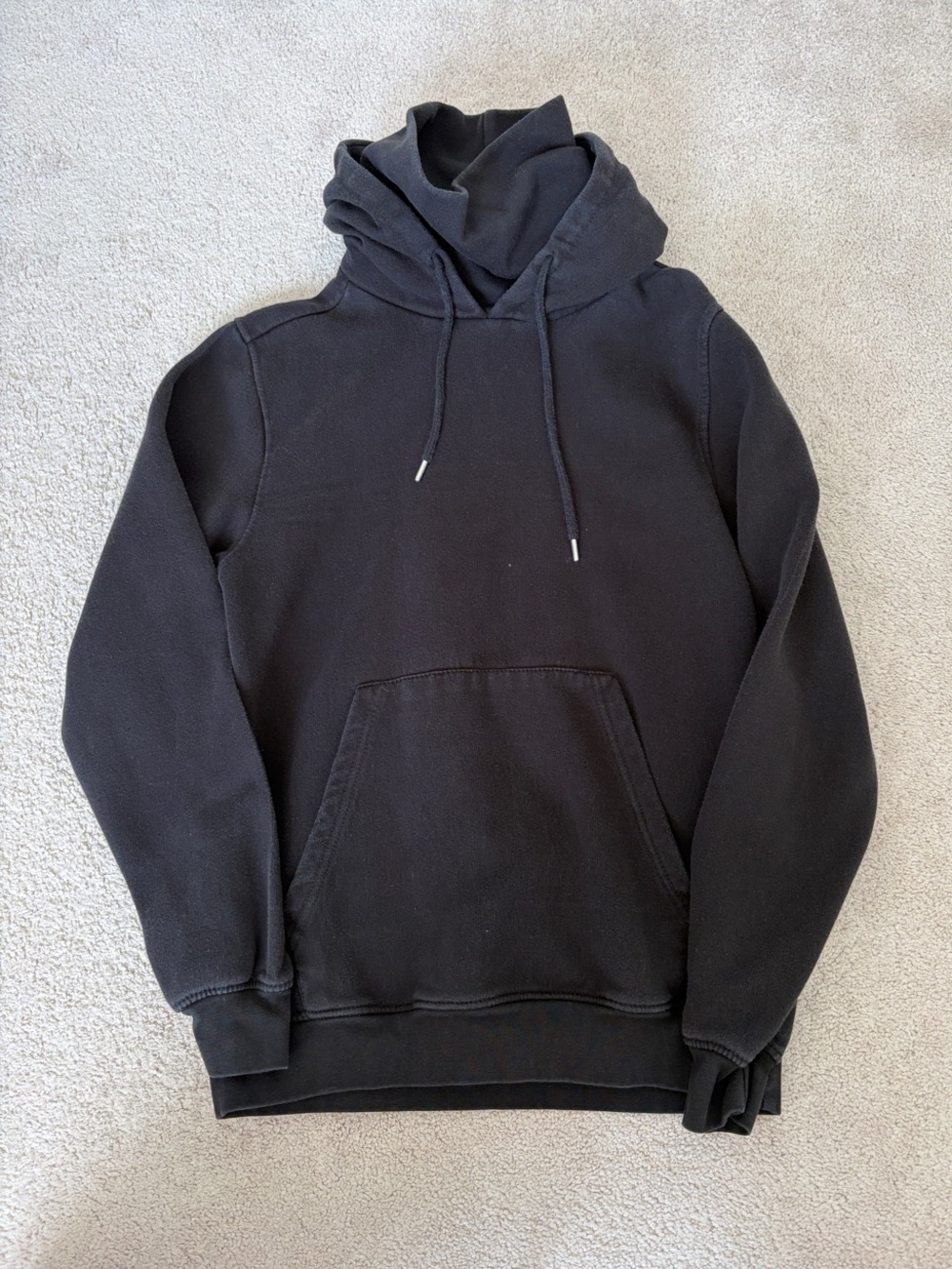 Men's Black Pullover Hoodie with Balaclava